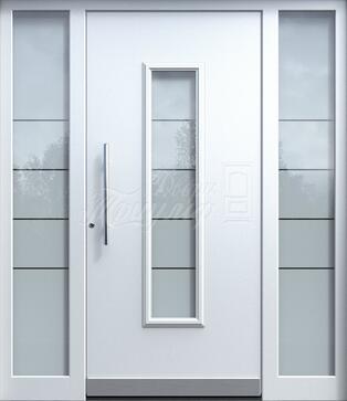 Одностворчатая дверь МДФ со стеклом №61 в загородный дом в Лыткарино